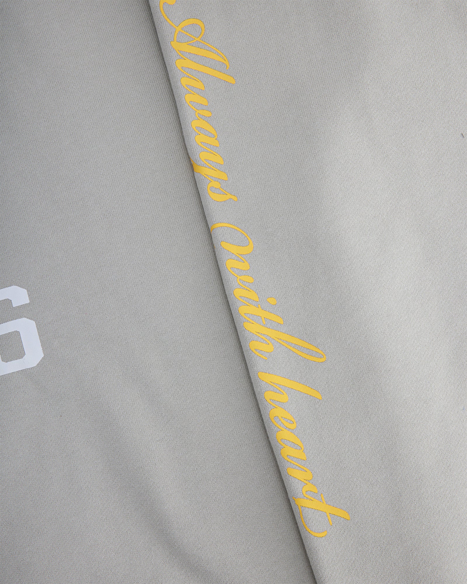 &#39;Always with Heart&#39; Patchwork Crewneck (Grey)