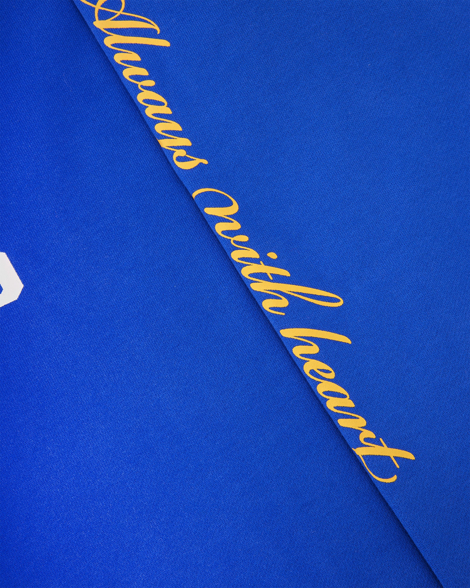 &#39;Always with Heart&#39; Patchwork Crewneck (Royal Blue)